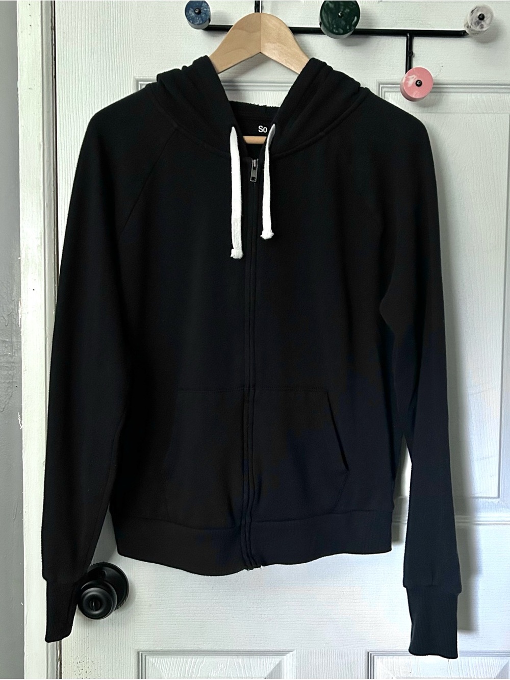 SO Black Zip-Up Hoodie